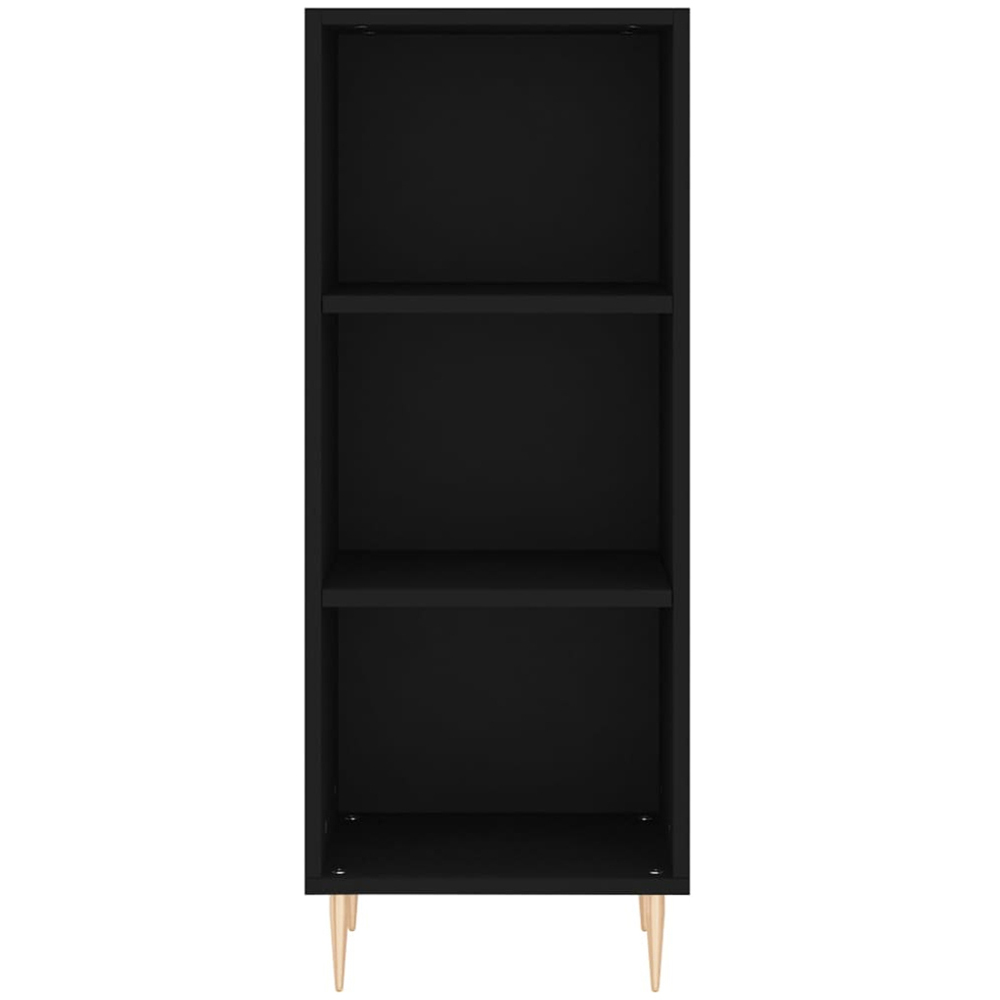 vidaXL 3 Shelf Black Wooden Sideboard Image 4