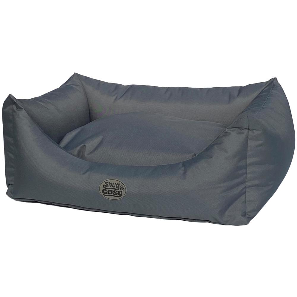 Snug & Cosy Pescara XXL Rectangle Grey Dog Bed Image 1