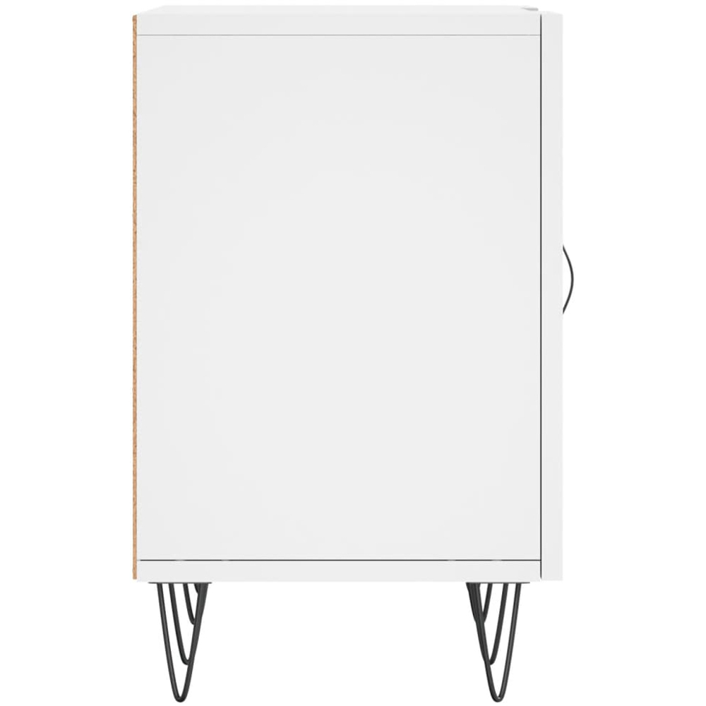 vidaXL 2 Door 2 Shelf White TV Cabinet Image 7