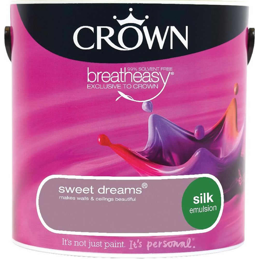 Crown Sweet Dreams Silk Emulsion Paint 2.5L Image 1
