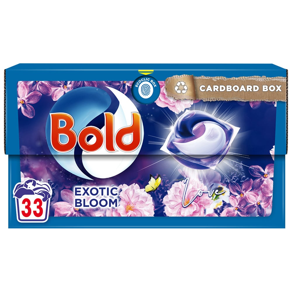 Bold All in 1 Pods Exotic Bloom Washing Liquid Capsules 33 Washes Case of 4 Image 3