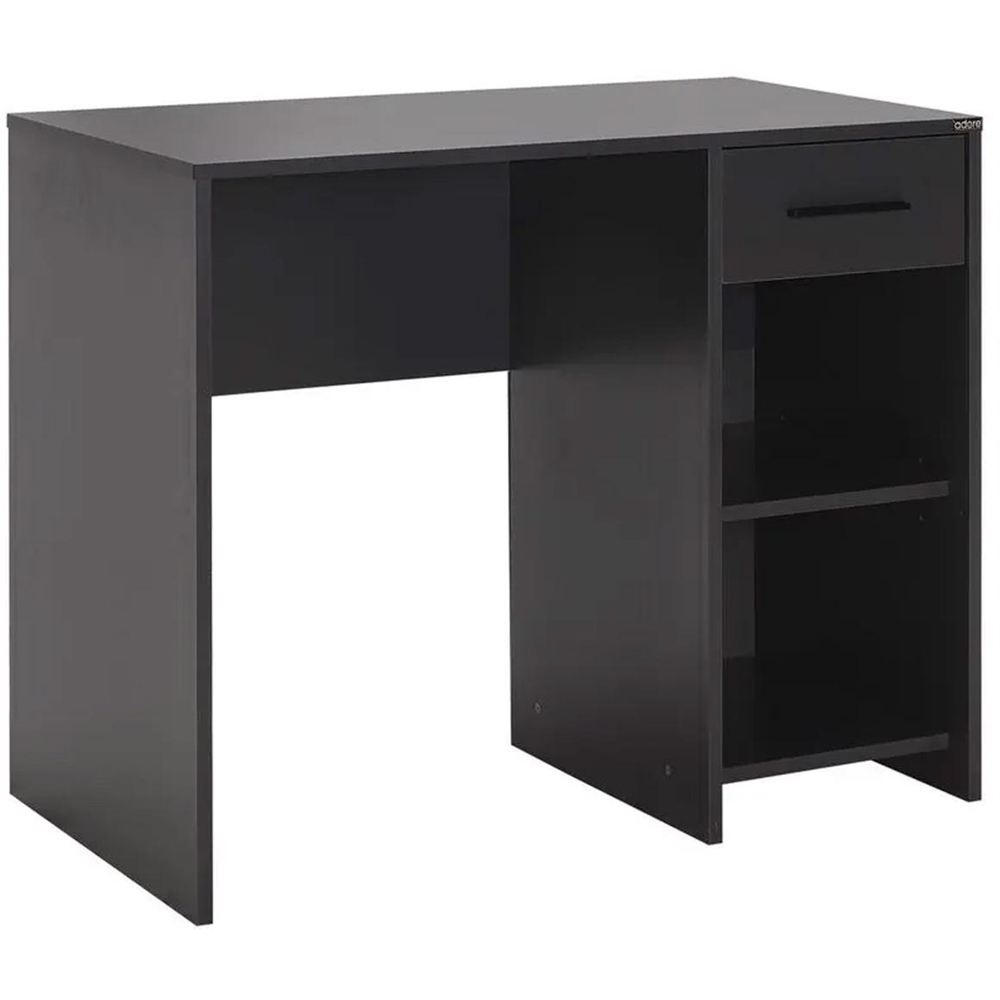 FWStyle Single Drawer 2 Shelf Anthracite Grey Desk Image 2