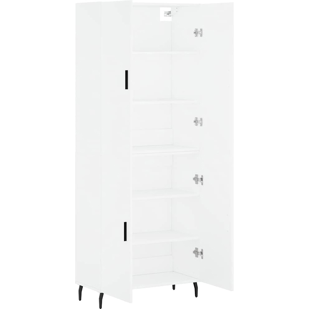 vidaXL 4 Door White Highboard Image 4