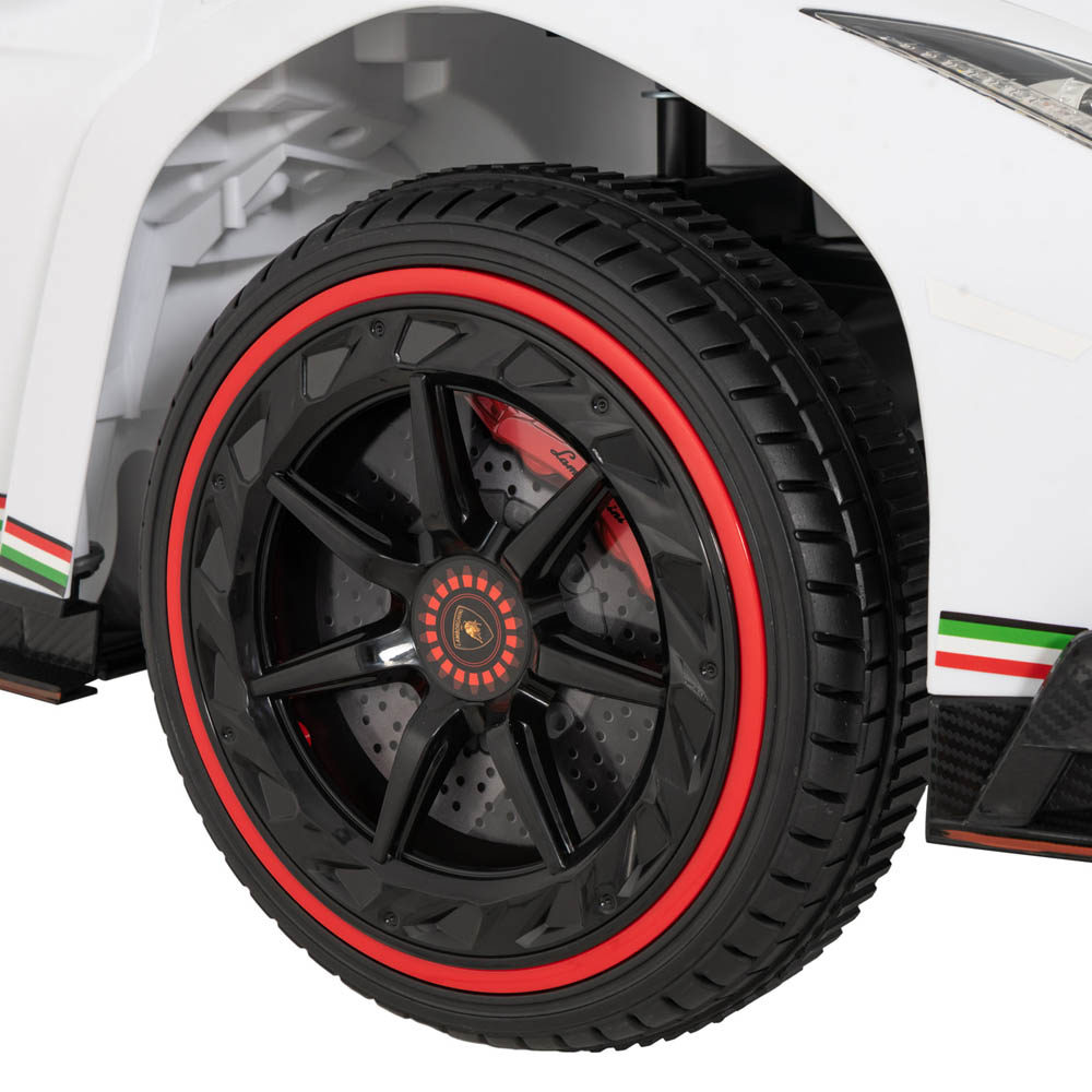 Costway Kids White Lamborghini 4WD Ride On Sports Car with Taillight 12V Image 5