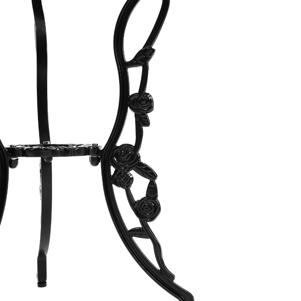 Living and Home 2 Seater Rose Cast Aluminium Bistro Set Image 6