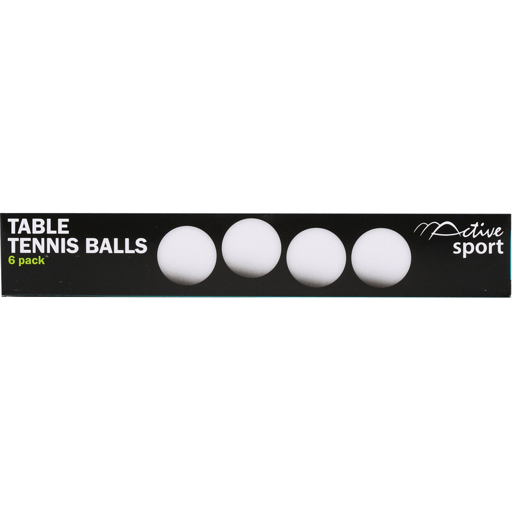 Pack of 6 Active Sport Table Tennis Balls Image 1