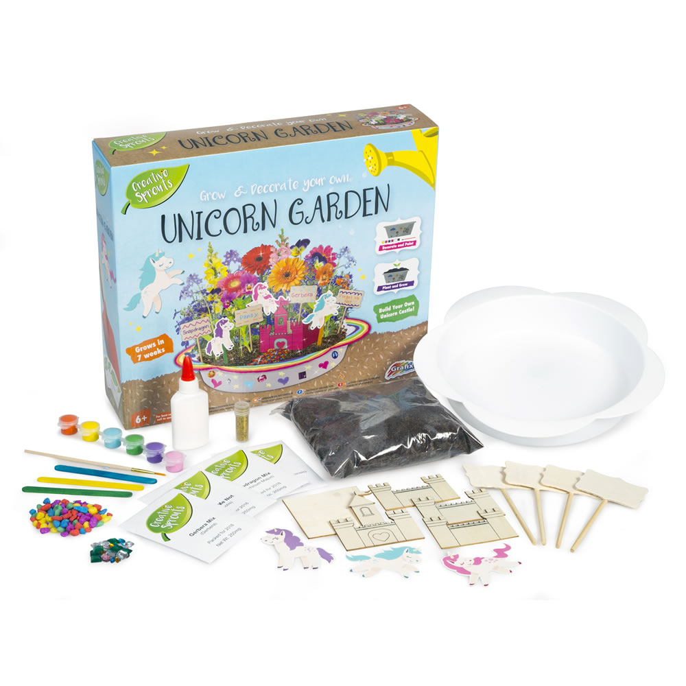 Grow & Decorate Your Own Unicorn Garden Plant & Paint Kids Toy Game Craft 0376/1 