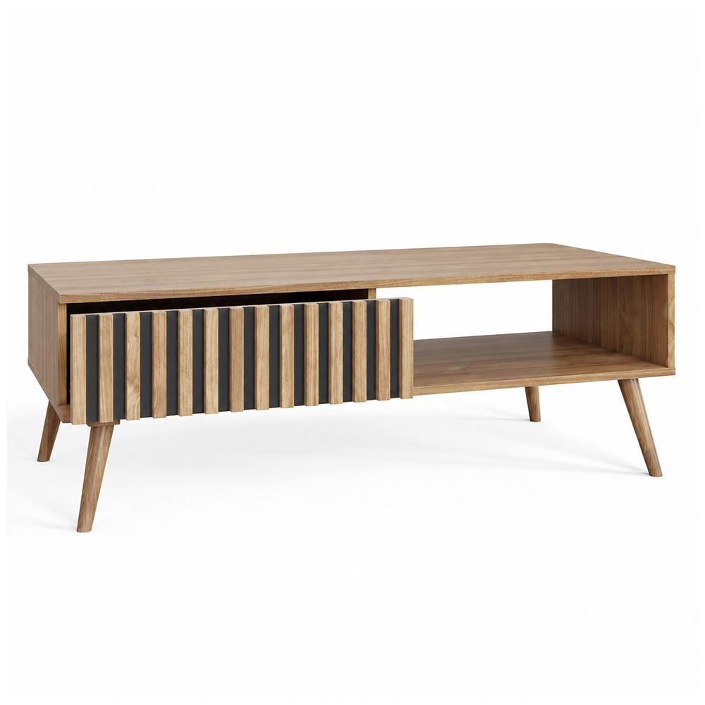 GFW Rowan Oak Louvered Coffee Table Image 5