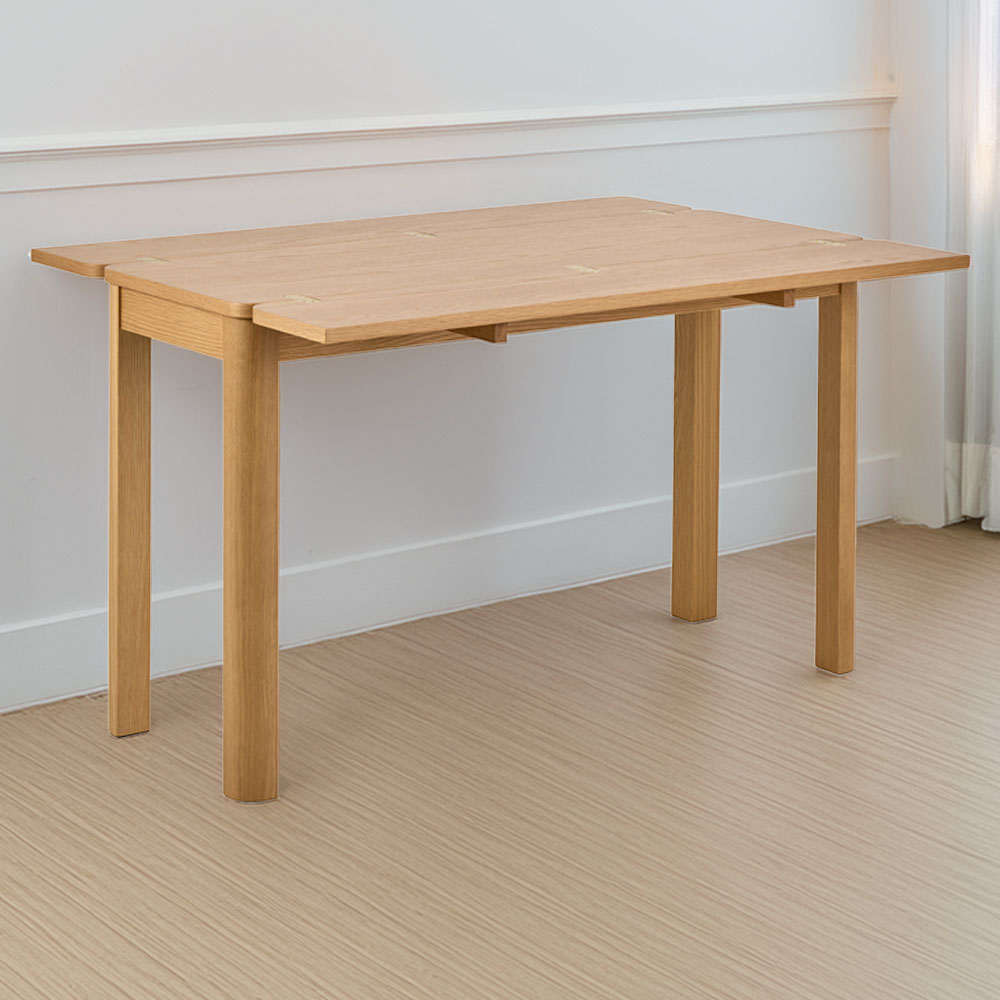 Florence Southampton 4 Seater Extendable Rectangular Dining Table Matt Oak Image 1