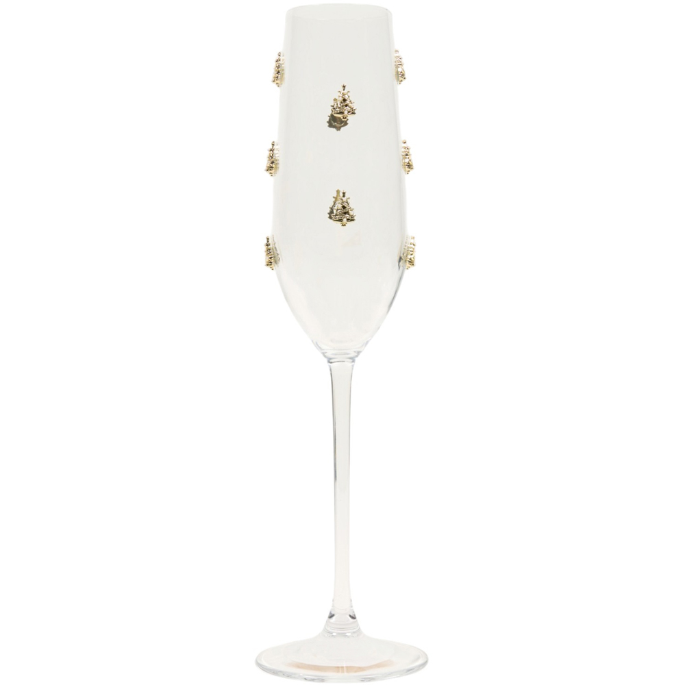 3D Gold Tree Champagne Glass Image 3