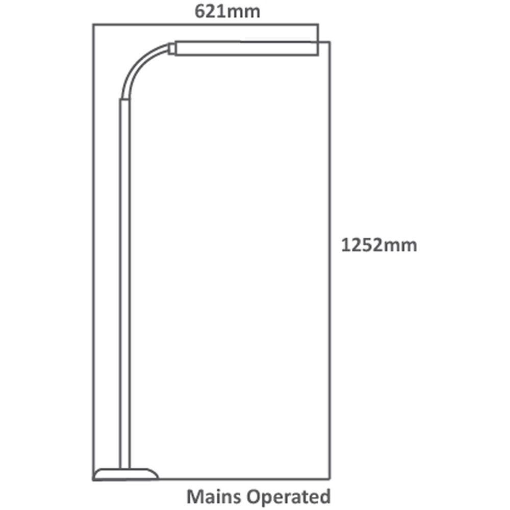 Sewing Online SO1260 White Single Tube Dimmable LED Lamp Floor Lamp with Adjustable Brightness Image 5
