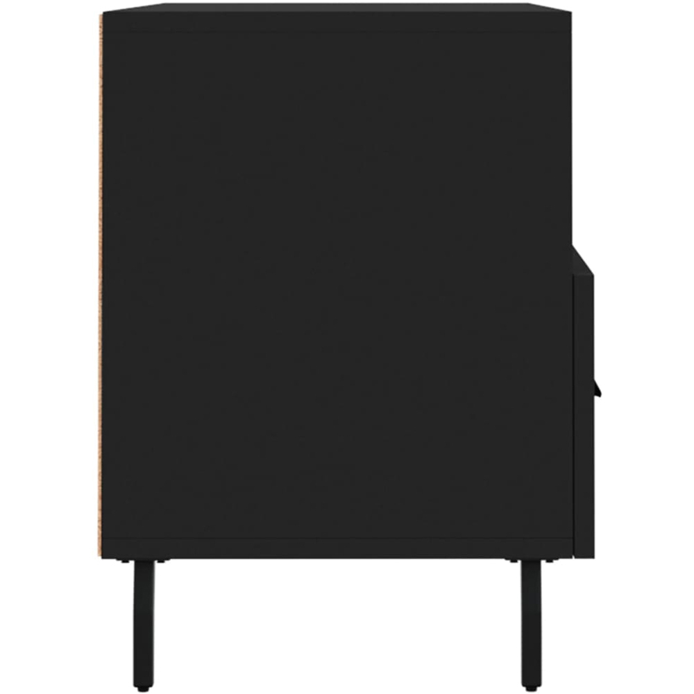 vidaXL 2 Drawer 2 Shelf Black TV Cabinet Image 7