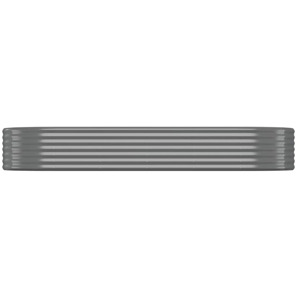 vidaXL Grey Galvanised Steel Raised Garden Bed 36 x 249 x 100cm Image 2