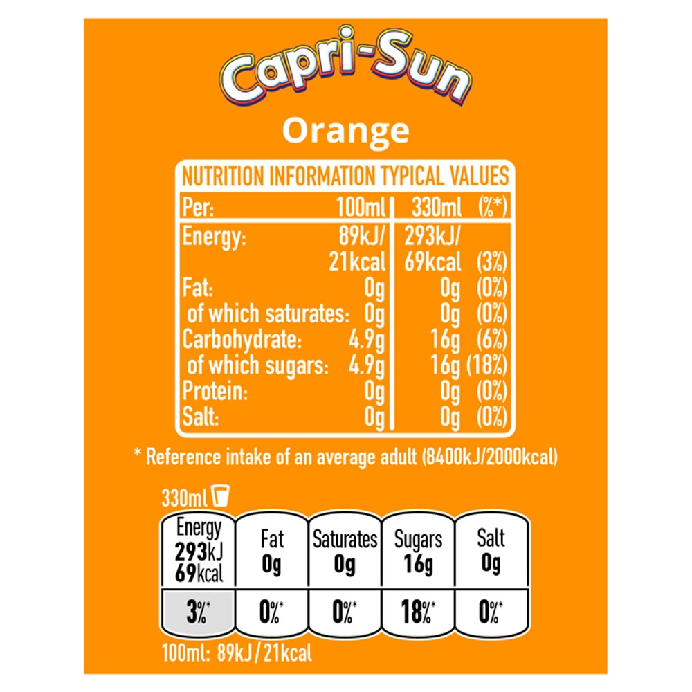 Capri Sun Orange 330ml Image 3