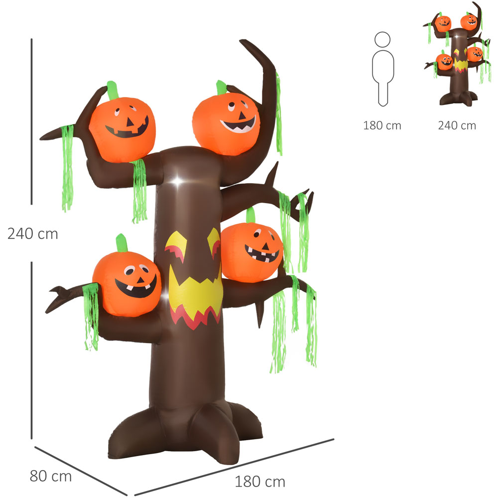 HOMCOM Halloween Inflatable Ghost Tree 8ft Image 8