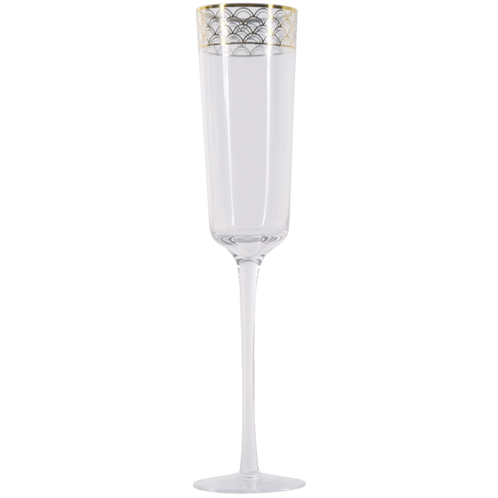 Set of Four Nouveau Champagne Flutes Image