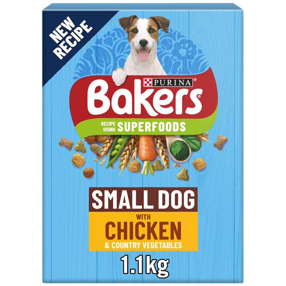 Purina Bakers Chicken and Veg Small Dog Dry Dog Food Case of 5 x 1.1kg Image 2