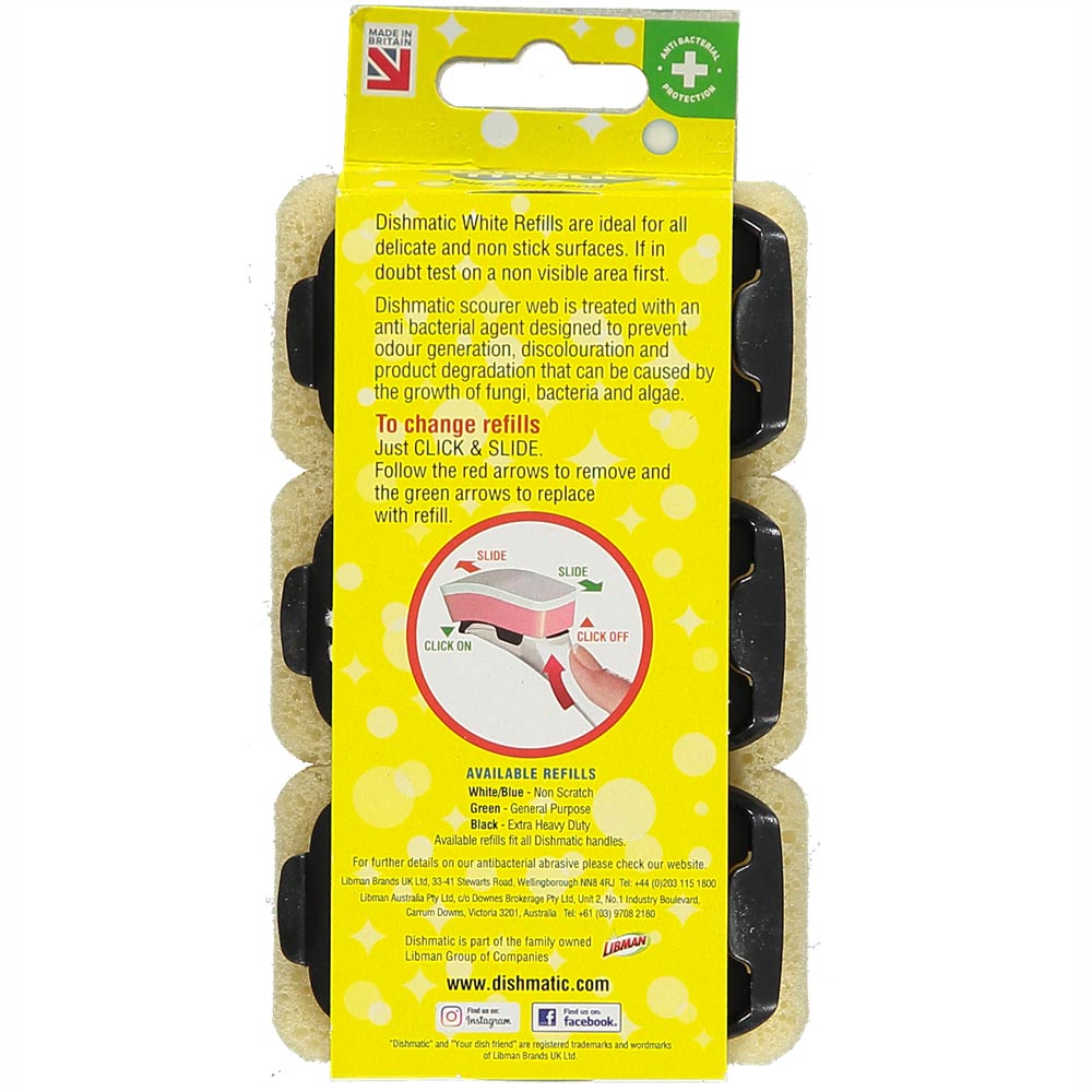 Dishmatic Non Scratch Refills 3 Pack Wilko