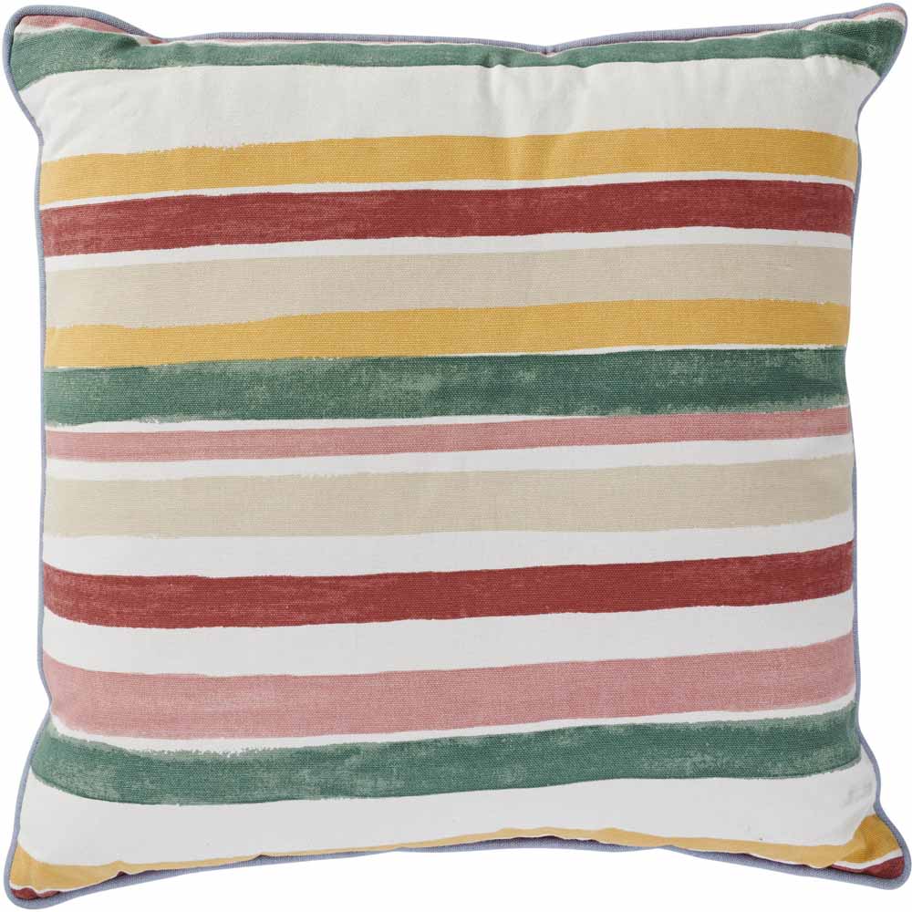 Wilko Homespun Stripe Scatter Cushion 43 x 43cm Image 1