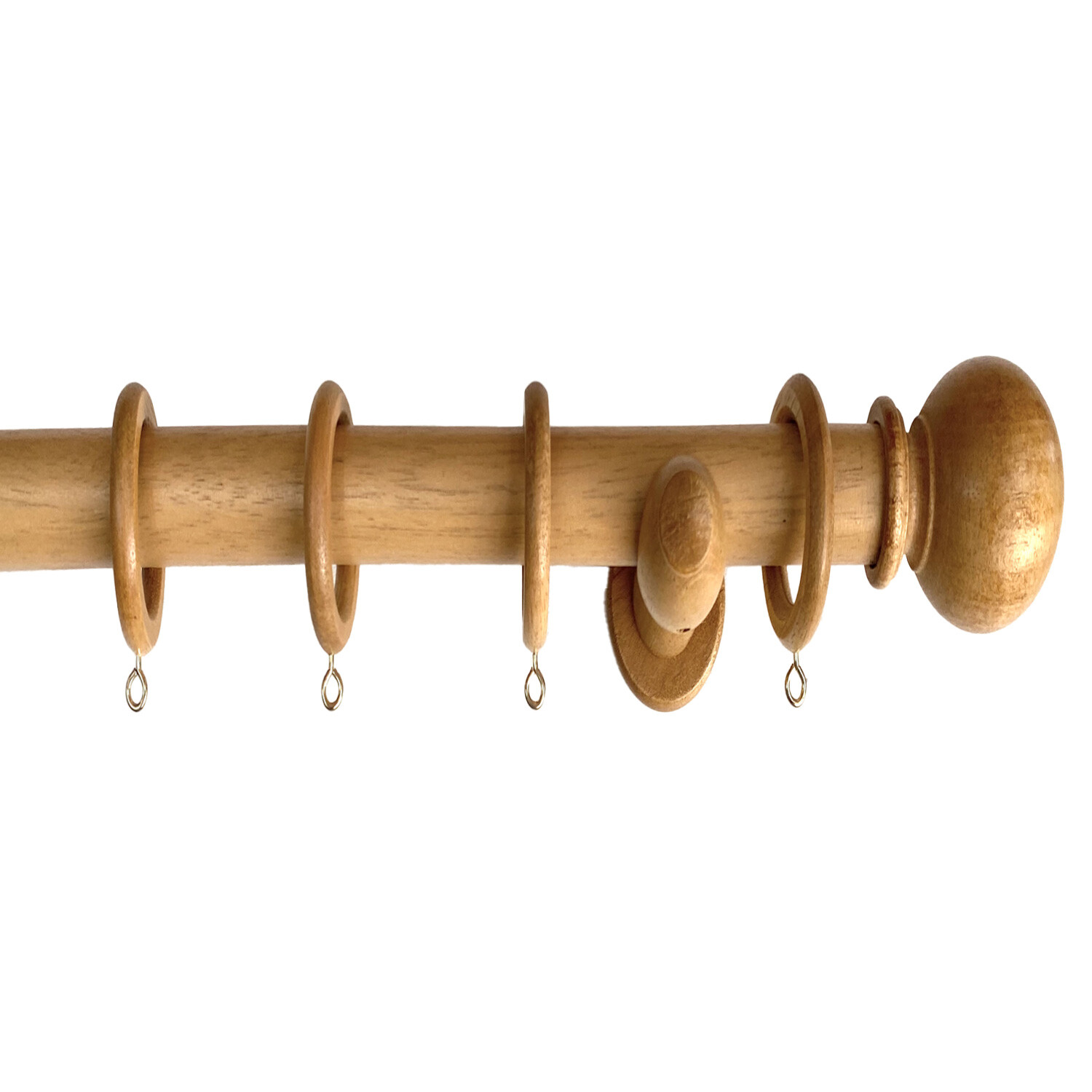 Richmond Waxed Oak Curtain Pole 155cm Image