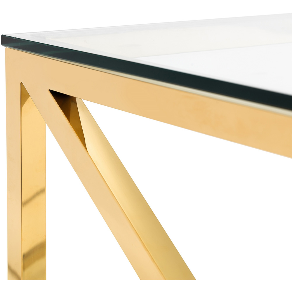 Julian Bowen Miami Gold Console Table Image 5
