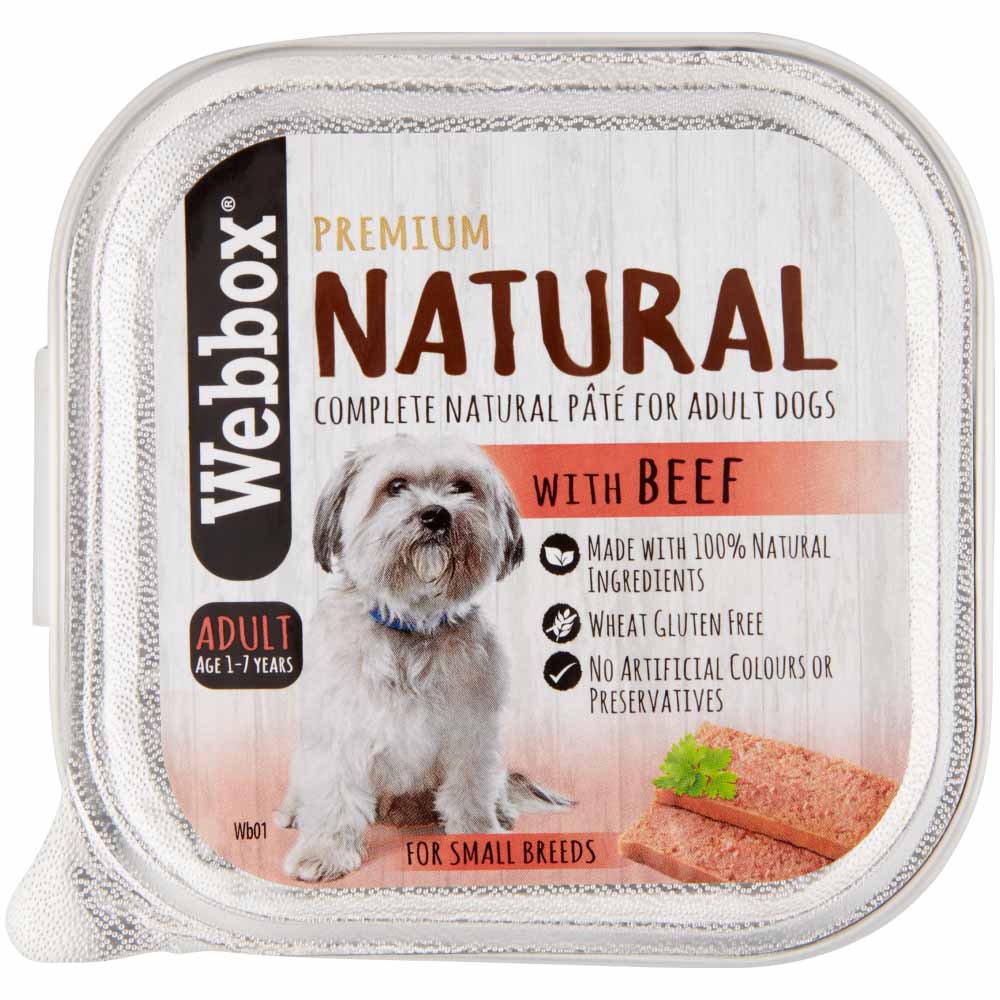 Webbox Natural Beef Adult Dog Food Tin 150g  - wilko