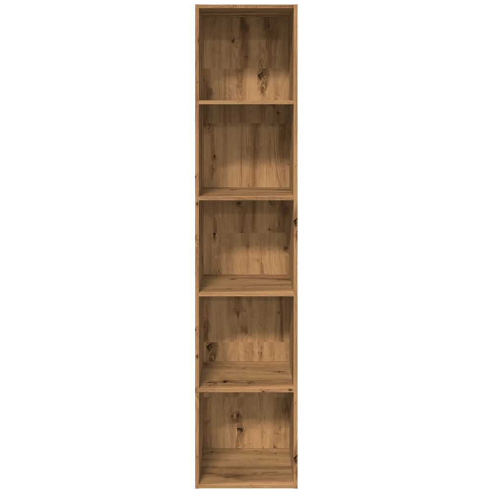 vidaXL 5 Shelf Artisan Oak Bookcase Image 3