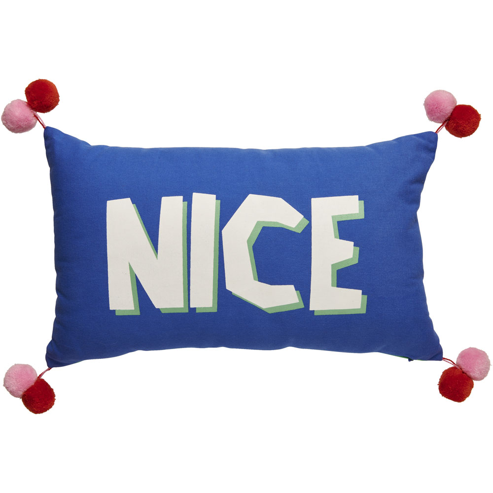 Wilko Naughty and Nice Cushion 30 x 50cm Image 1