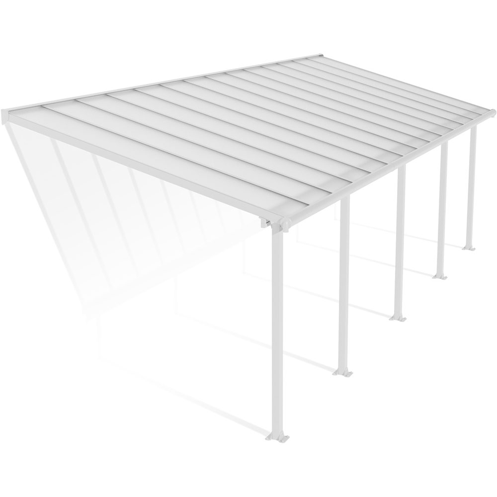 Palram Canopia Olympia White Clear 3 x 8.51m Patio Cover Image 1