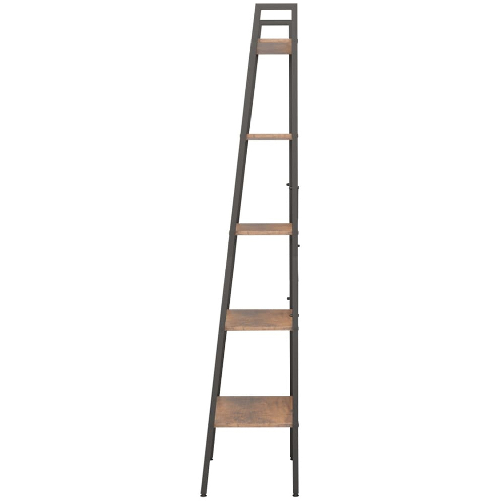 vidaXL 5-Tier Dark Brown Standing Shelf Image 4