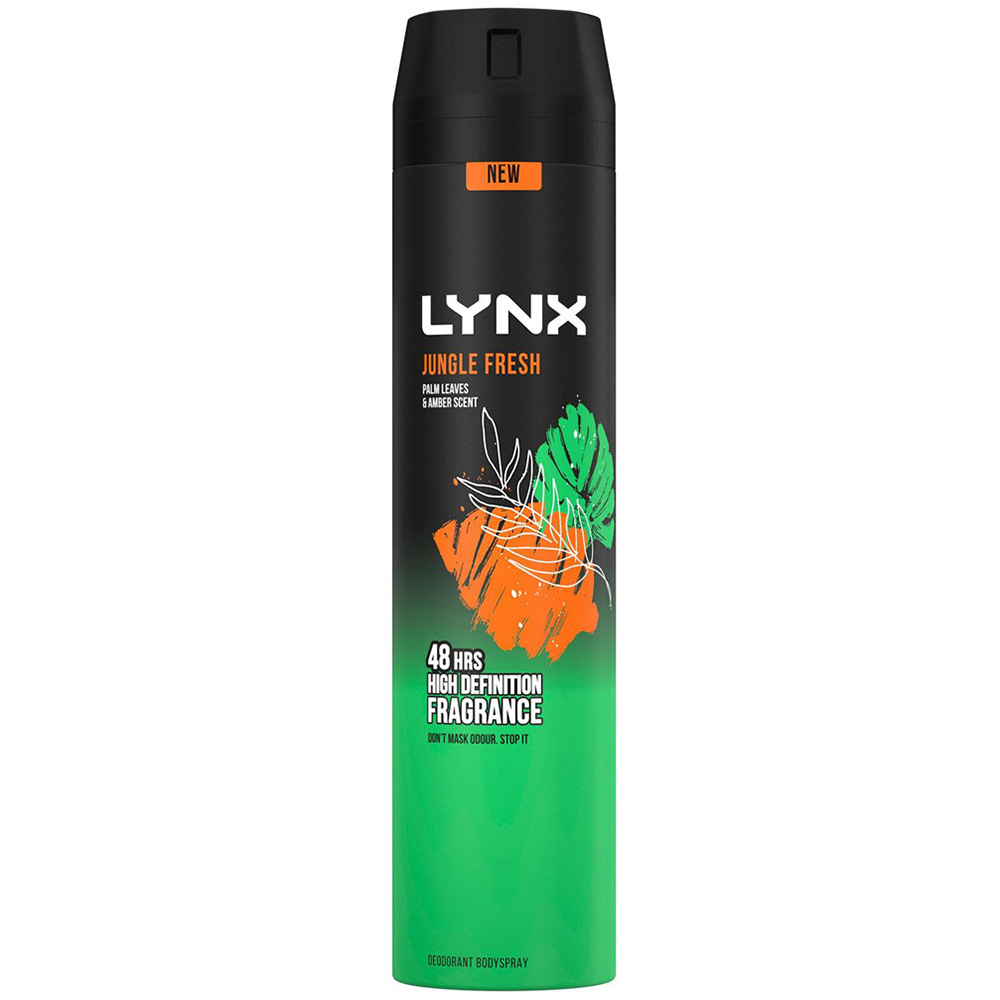 Lynx Body Spray Jungle Fresh 48H High Definition Fragrance Deodorant Spray 250ml 3 Pack Image 2