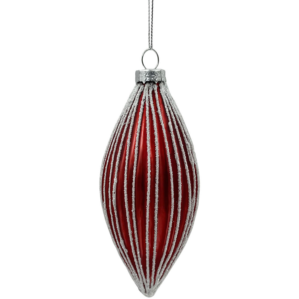 Candy Cane Lane Red and White Bauble Image