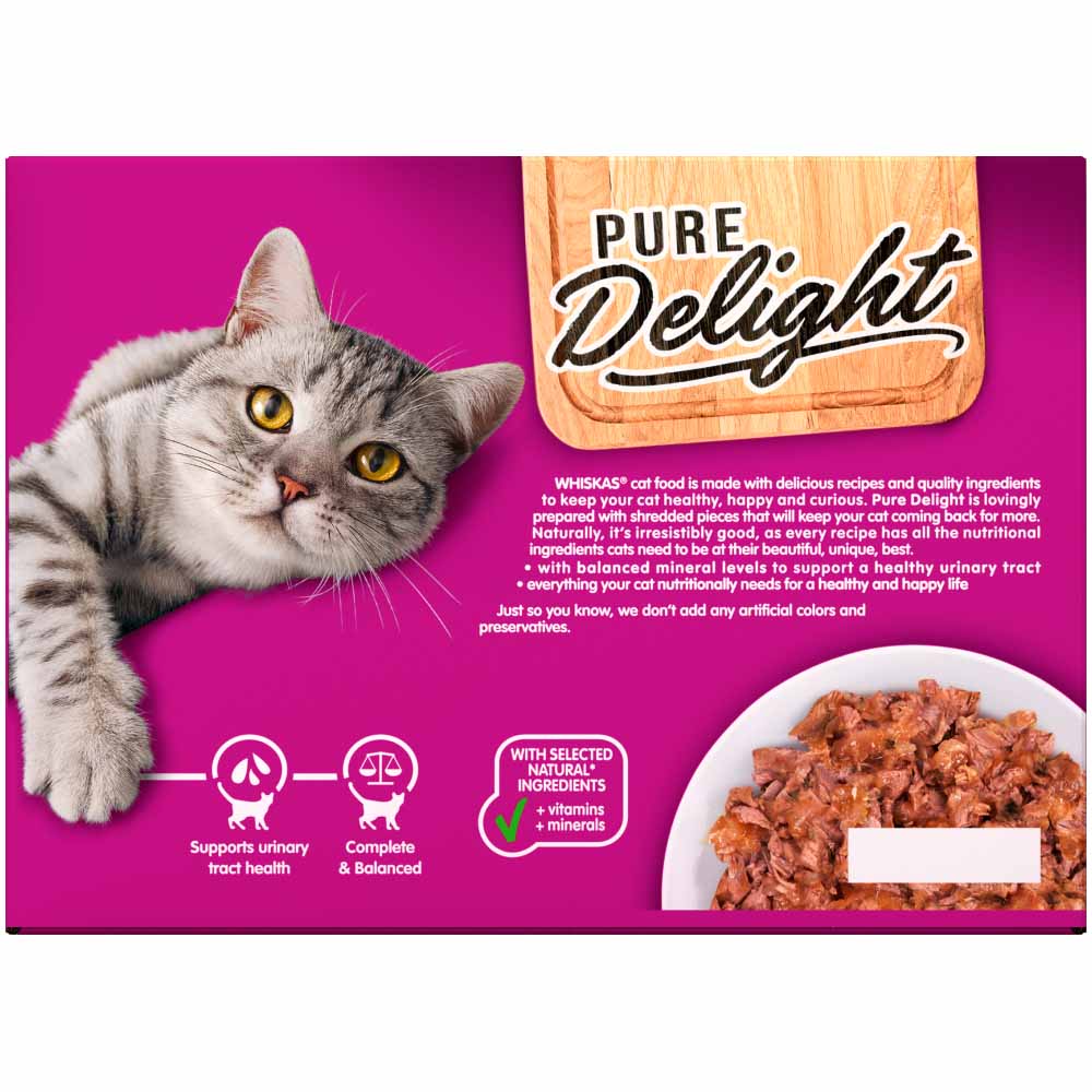 Whiskas Pure Delight Adult Cat Food Pouches Meaty in Jelly 12 x 85g Image 5