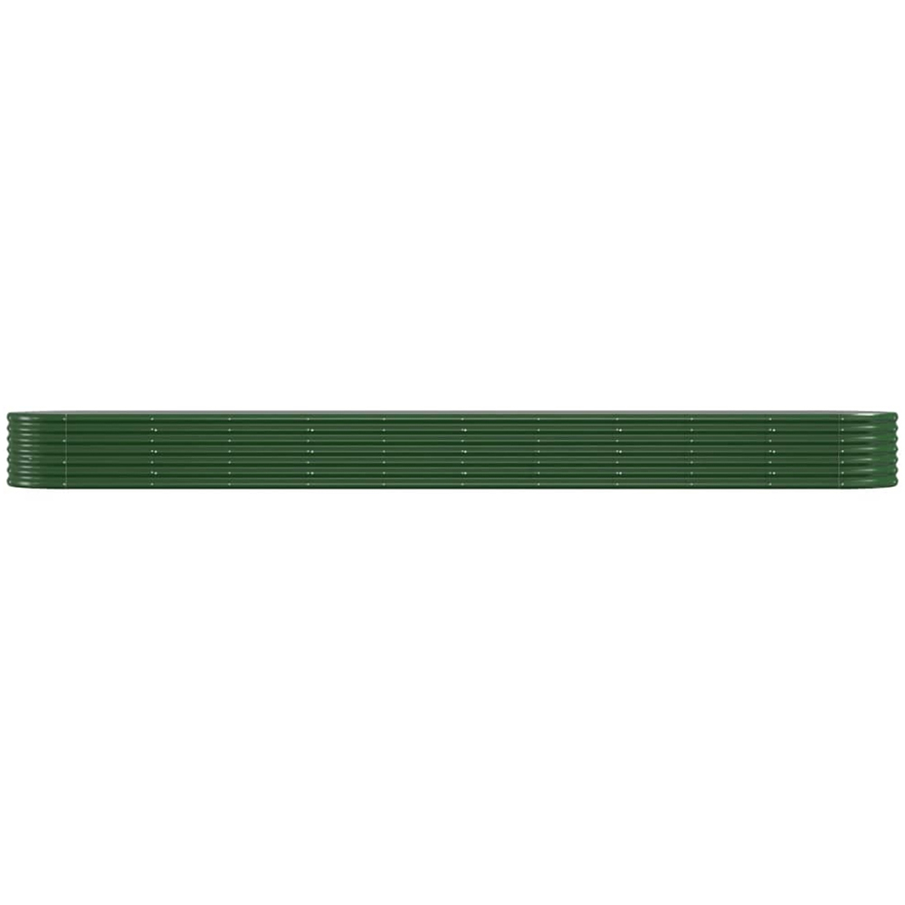 vidaXL Green Galvanised Steel Raised Garden Bed 36 x 80 x 440cm Image 2