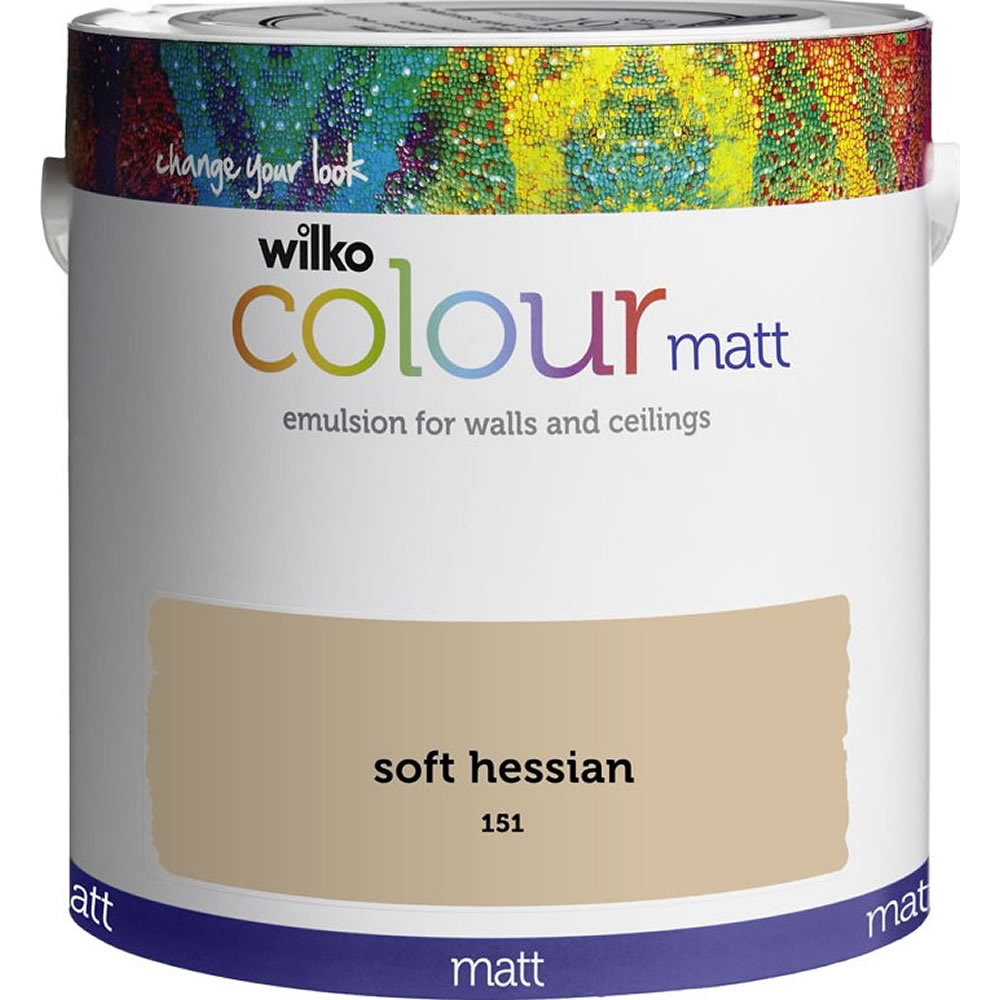 Wilko Soft Hessian Matt Emulsion Paint 2.5L Image 1