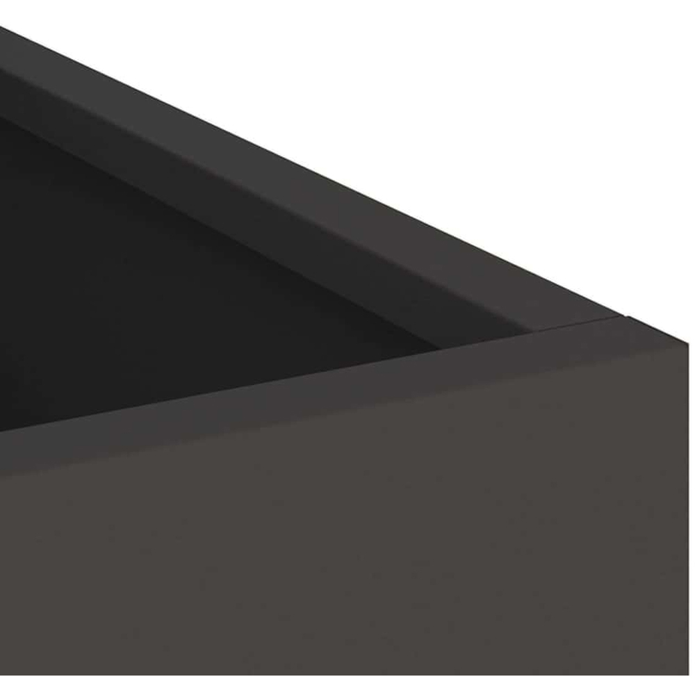 vidaXL Black Cold Rolled Steel Garden Planter 40 x 32 x 32cm Image 6