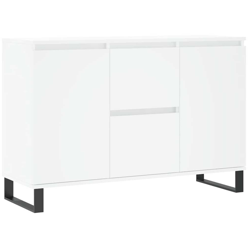 vidaXL 2 Door 2 Drawer White Sideboard Image 2