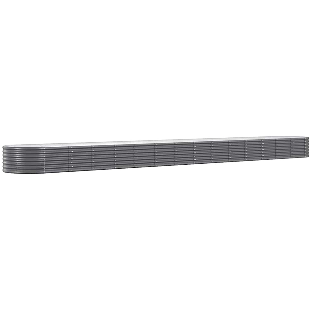 vidaXL Anthracite Galvanised Steel Raised Garden Bed 620 x 80 x 36cm Image 1