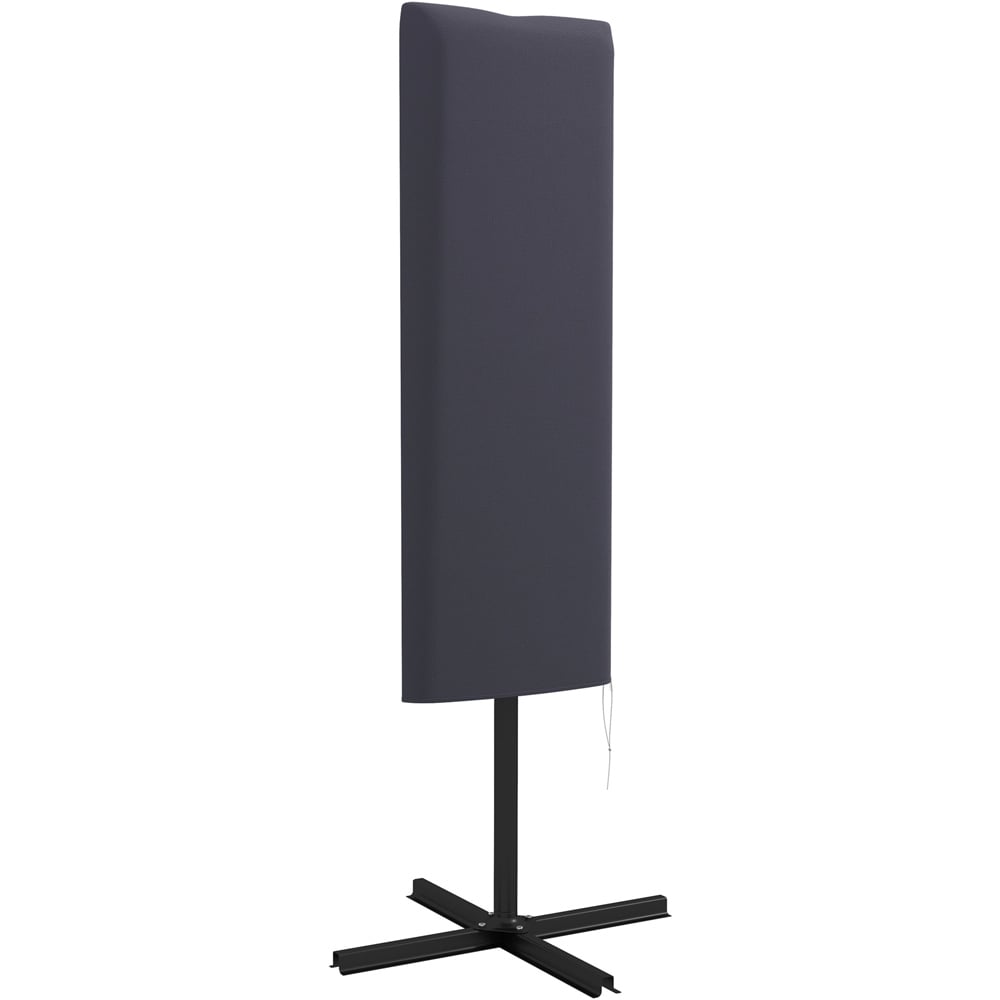 Outsunny Dark Grey Garden Parasol Cover with Rod and Zipper Image 1