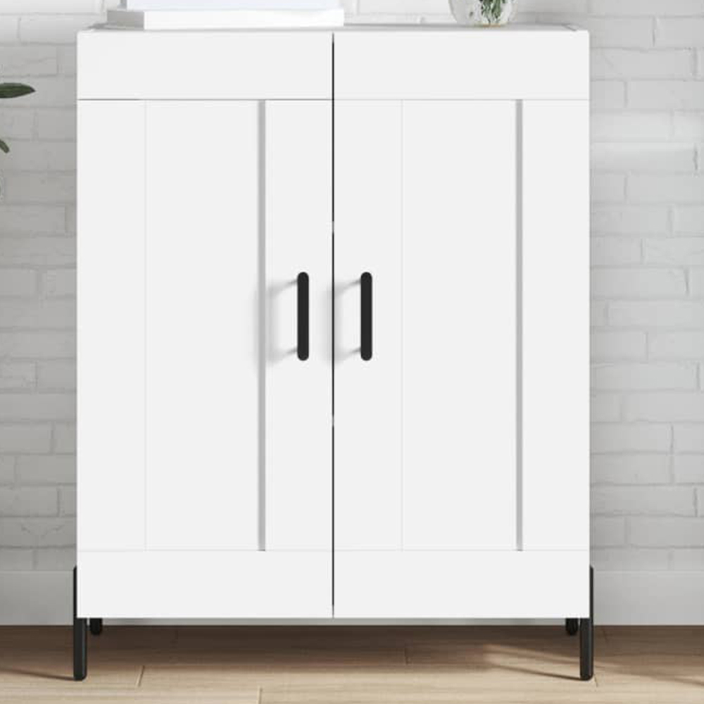 vidaXL 2 Door White Sideboard Image 1