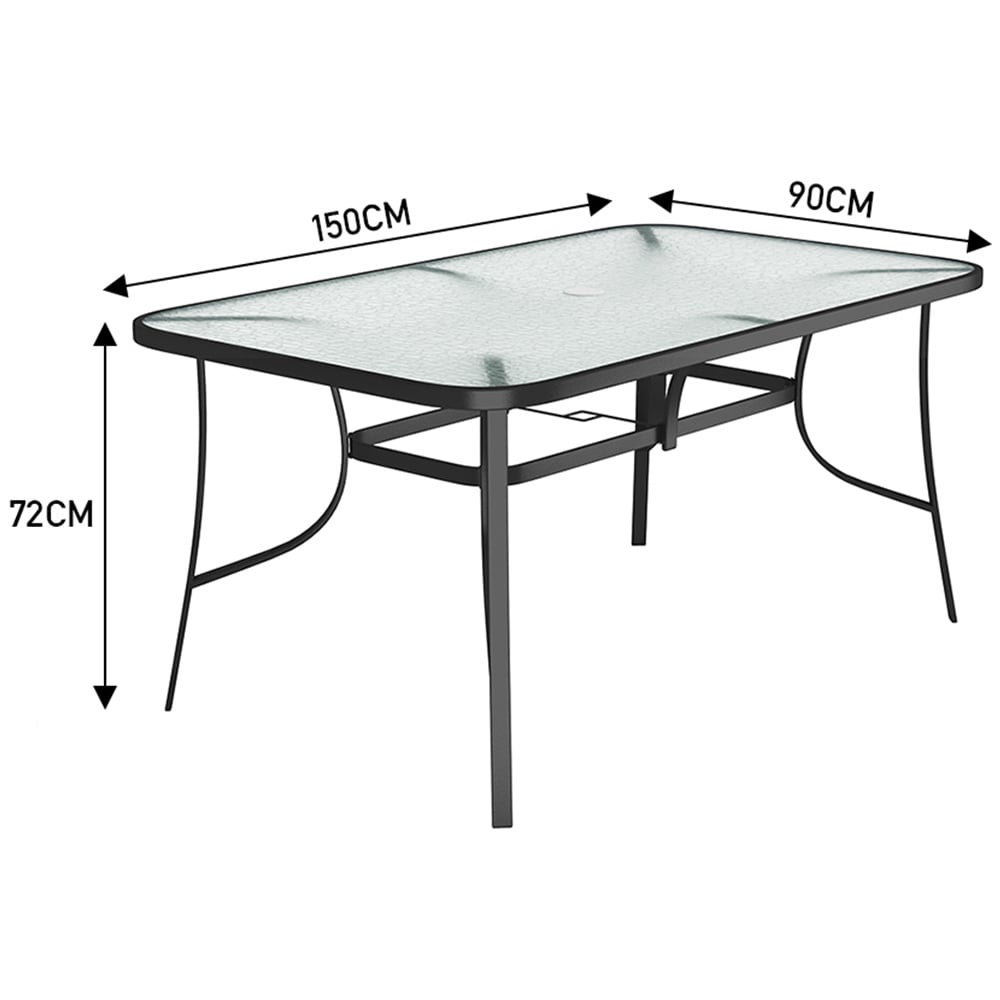 Living and Home Wicker 4 Seater Bistro Set Image 6