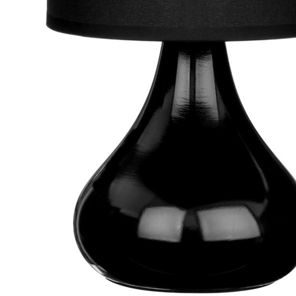 Premier Housewares Bulbus Black Ceramic Table Lamp Image 5