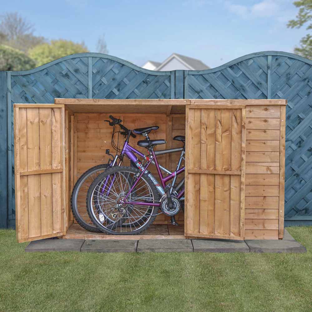 Mercia 3 x 6ft Overlap Pent Bike Storage Shed Image 2