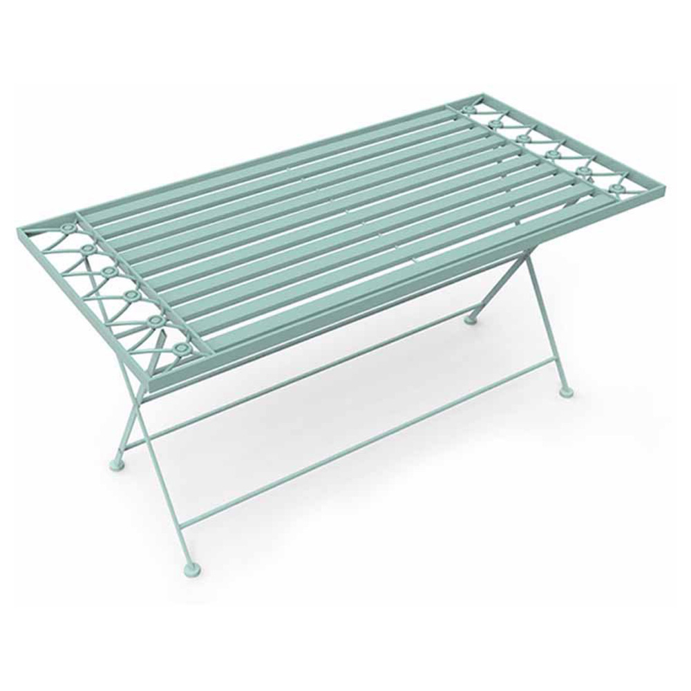 Charles Bentley Sage Green Wrought Iron Coffee Table Image 2
