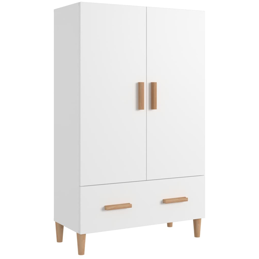 vidaXL 2 Door Single Drawer White Highboard Image 2
