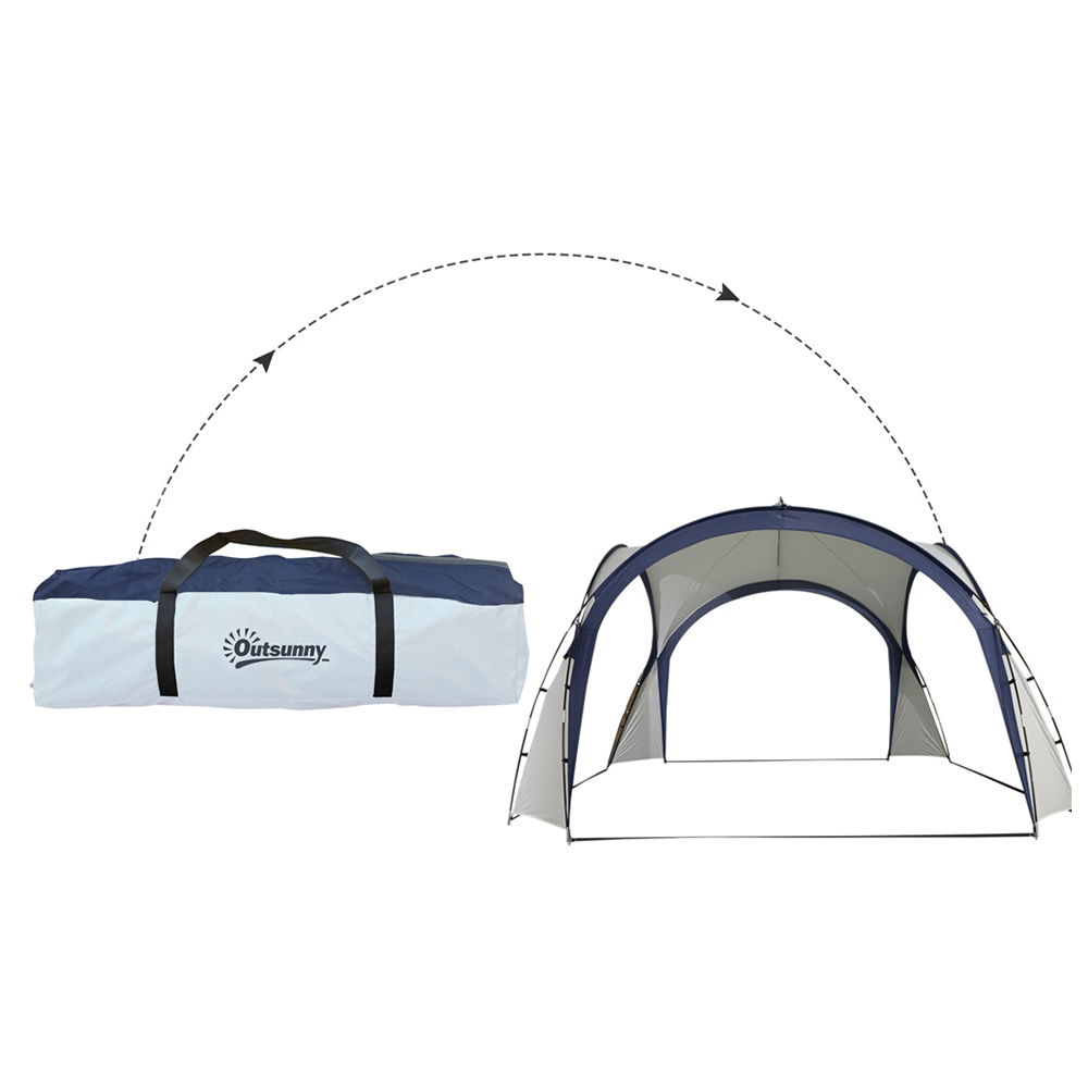 Outsunny Blue Dome Gazebo Camping Tent 3.5 x 3.5m Image 5