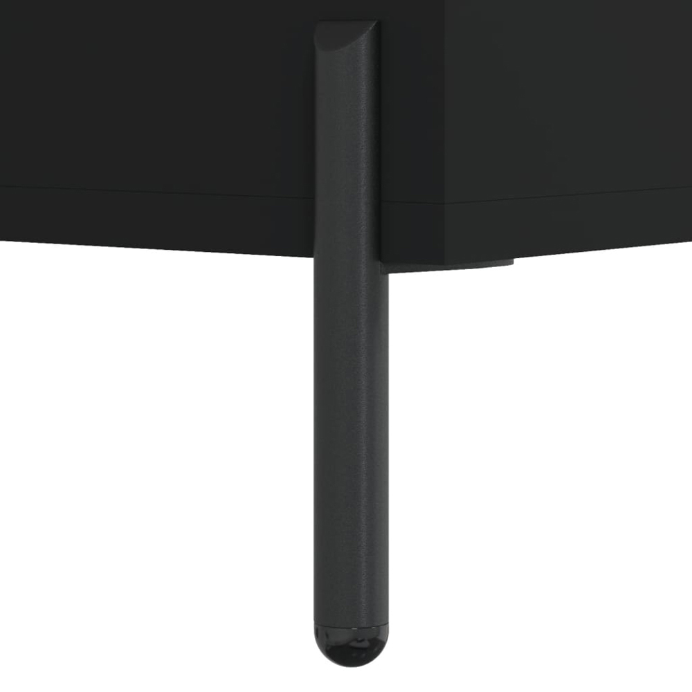 vidaXL 3 Shelf Black Wooden Sideboard Image 7
