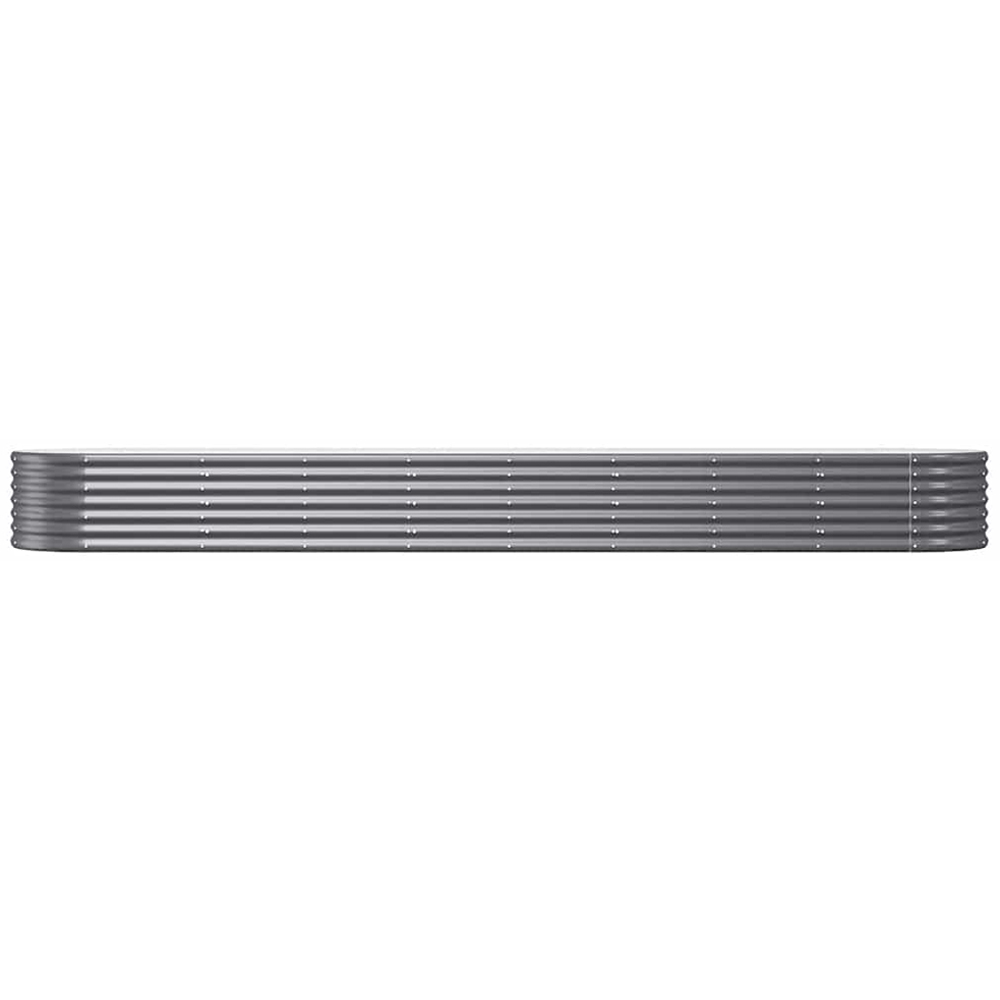 vidaXL Anthracite Galvanised Steel Raised Garden Bed 36 x 80 x 368cm Image 2