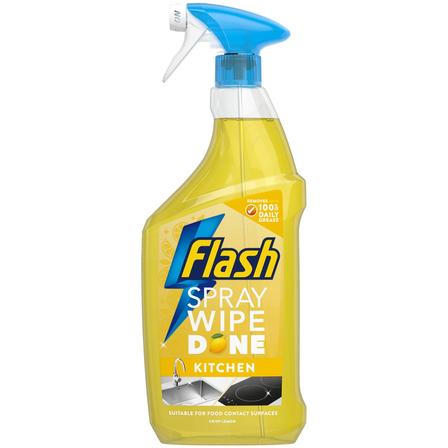Flash Spray Wipe Done Kitchen - Crisp Lemon Image 1