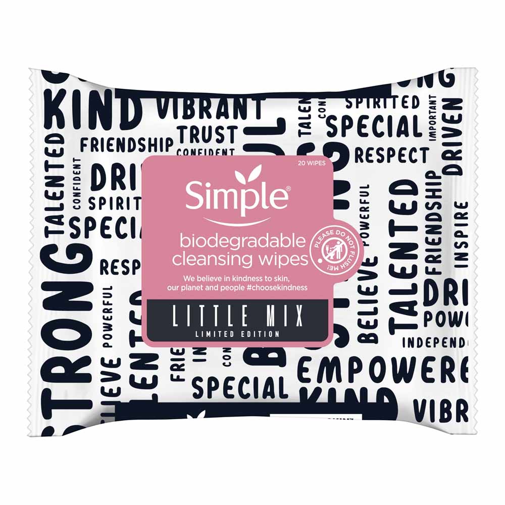 Simple Biodegradable Cleansing Wipes 20 Pack Image 2